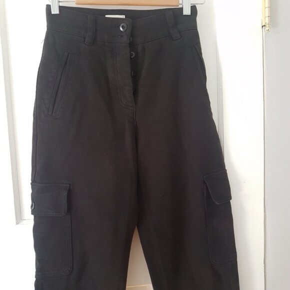 Aritzia Wilfred High Rise Free Modern Cargo Pant  Black Sz 0 - Picture 2 of 16